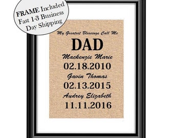 Valentines Day Gift Ideas for Dad from Daughter | Personalized Valentines gifts for Dad from Son | Birthday Gifts for Dad | Dad Gifts FRAMED