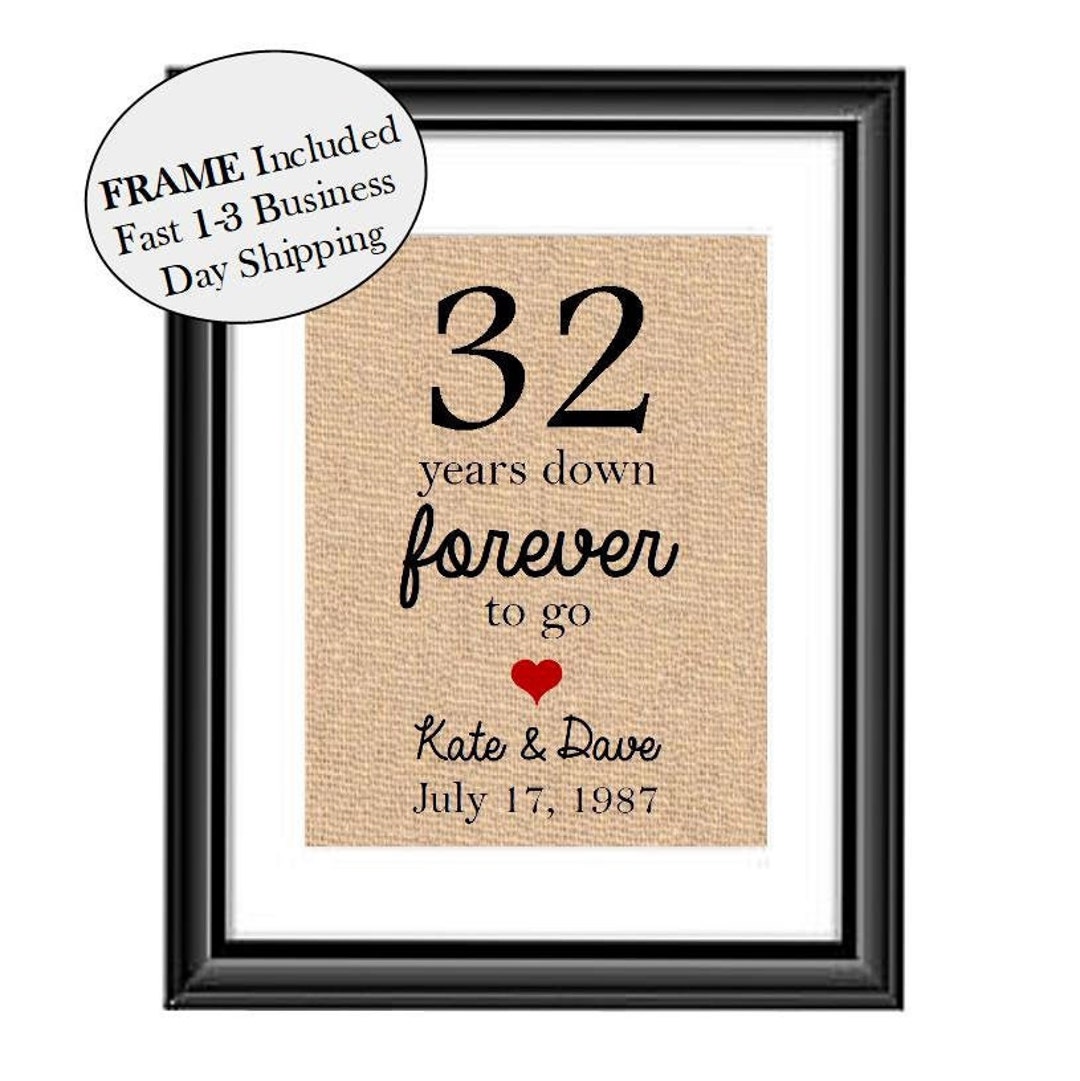 32nd Anniversary Gifts - 32nd Wedding Anniversary Gifts for Couple, 32 –  Shefine-Gifts Expert!
