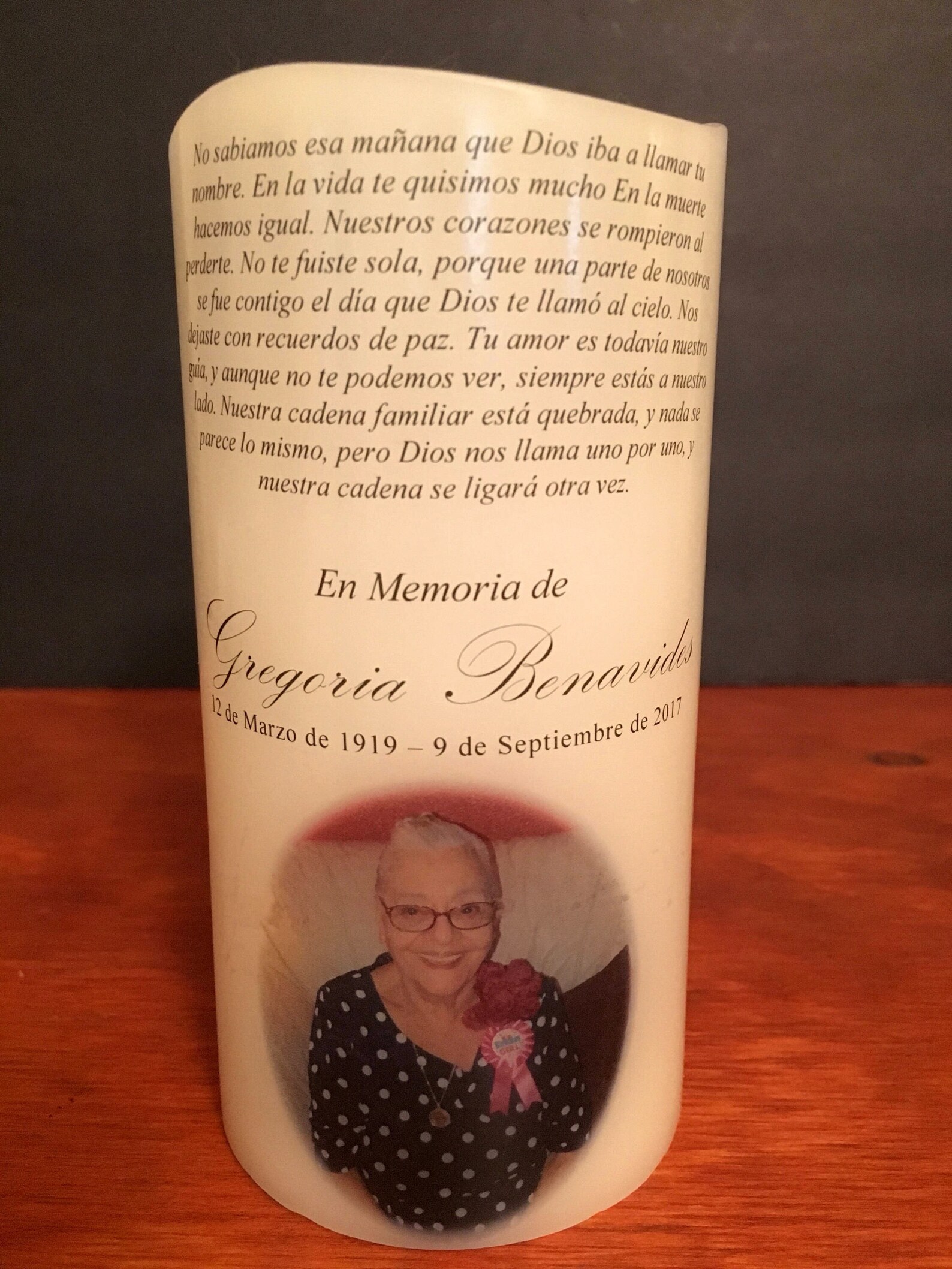 Spanish Memorial Candle Etsy
