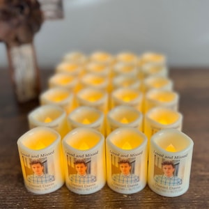 Personalized Memorial Candles - Funeral Favor Bulk Sets - Celebration of Life Favors - Remembrance Keepsake - Set of 24 afbeelding 7