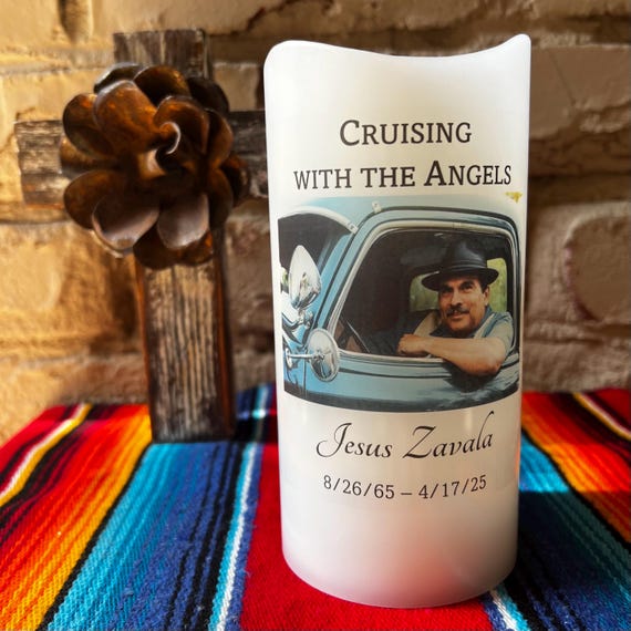 Lowrider Memorial, Car Enthusiast, Muscle Car, Personalized Memorial Candle, Comforting Memorial Gift, Sympathy Gift, Loss of Loved One Gift