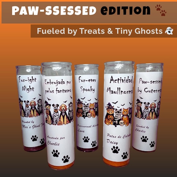 Boo Sheet Halloween Candle: Spooky Pet Lover Gift