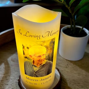 Personalized Memorial LED Candle with Photo – Custom Sympathy Remembrance Gifts bild 12