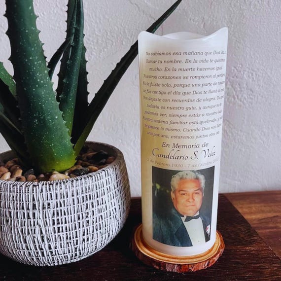 Personalized Spanish Memorial Candle, Spanish Comforting Memorial Gift, Sympathy Gift for Loss of Loved One