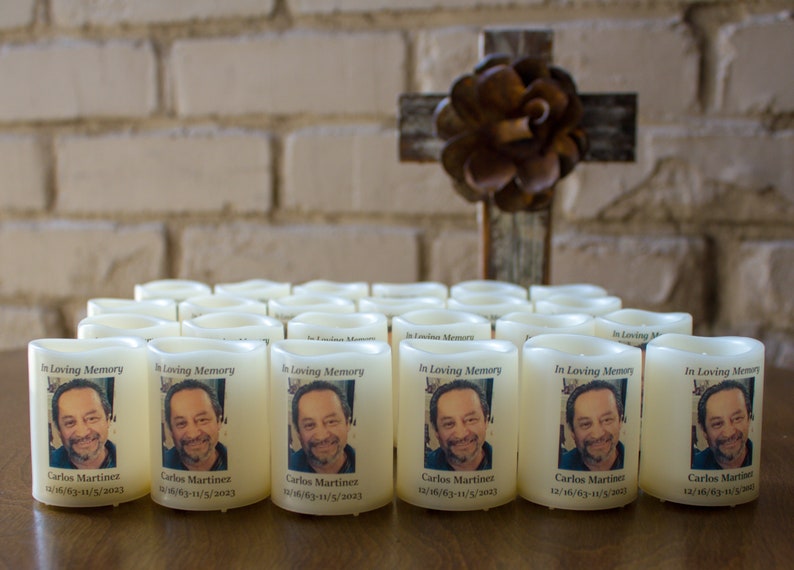 Personalized Memorial Mini Candle Funeral Favors For Loss Of Loved One image 4