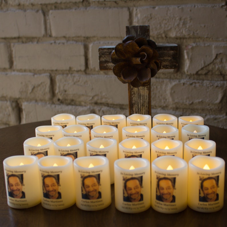 Personalized Memorial Mini Candle Funeral Favors For Loss Of Loved One image 5