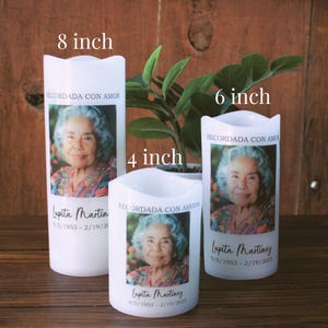 Personalized Memorial LED Candle with Photo – Custom Sympathy Remembrance Gifts bild 16