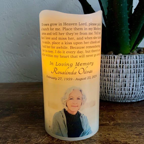 Personalized Memorial Candle, Comforting Memorial Gift, Sympathy Gift for Loss of Loved One