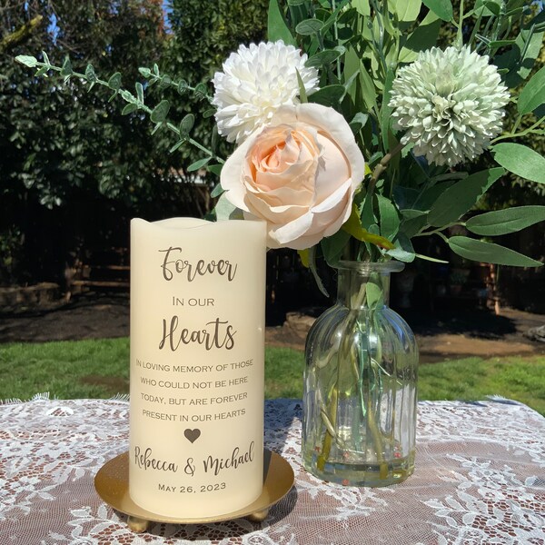 Wedding Memorial Personalized Candle Sign