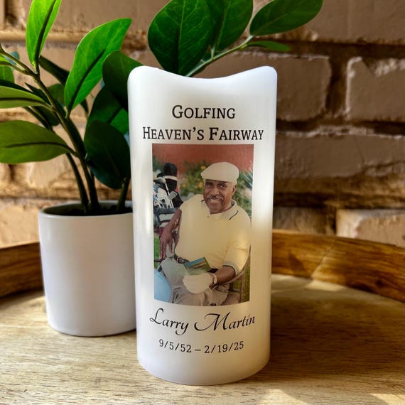 Golfer Memorial, Golf Enthusiast, Golfing, Personalized Memorial Candle, Comforting Memorial Gift, Sympathy Gift, Loss of Loved One Gift