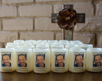 Personalized Memorial Mini Candle Funeral Favors For Loss Of Loved One