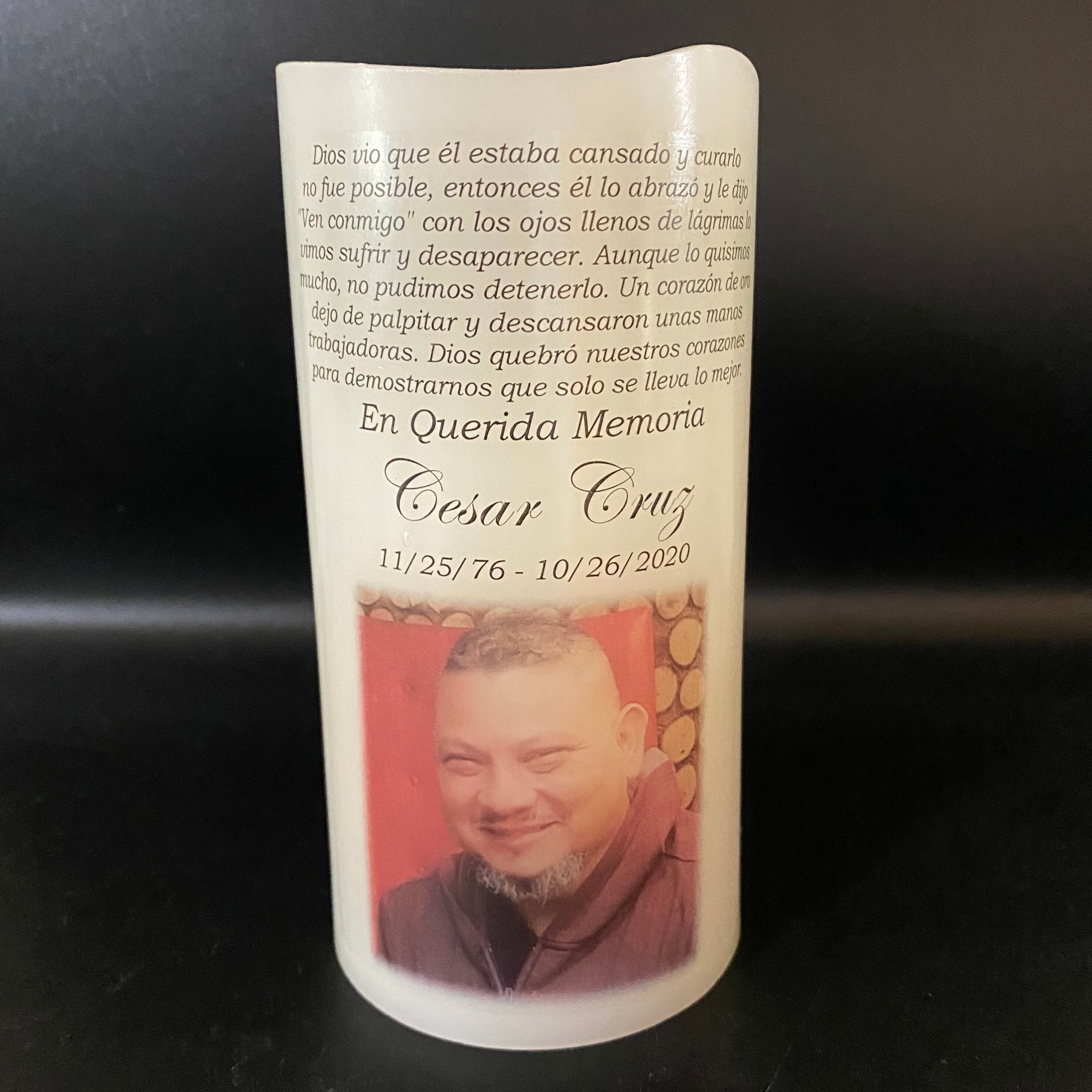 Spanish Memorial Candle/Memorial Gift Etsy