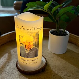 Personalized Memorial LED Candle with Photo – Custom Sympathy Remembrance Gifts bild 10