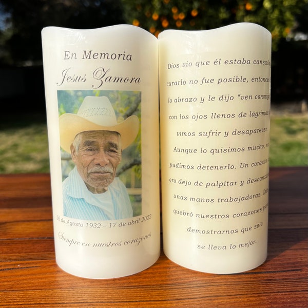 Religious Memorial Candle Etsy