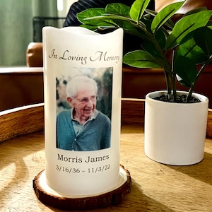 Personalized Memorial LED Candle with Photo – Custom Sympathy Remembrance Gifts bild 11