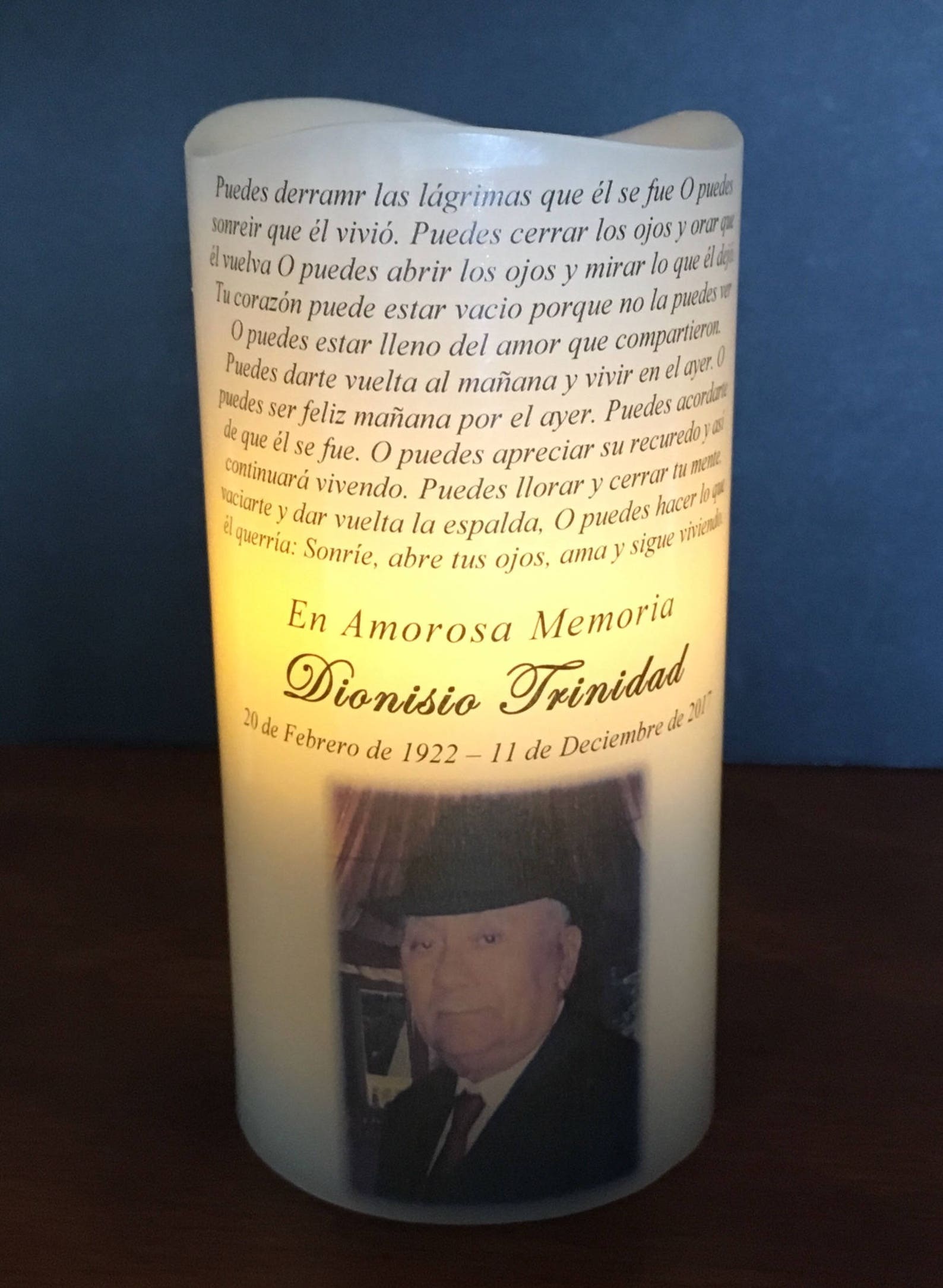 Spanish Memorial Candle Etsy