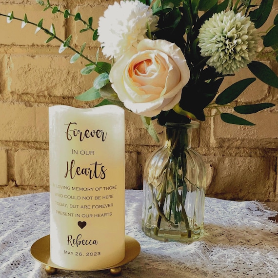 Personalized Quinceañera Memorial Candle: LED Timer Candle