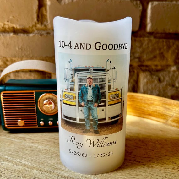 Trucker Memorial, Truck Driver, Semi Truck, Personalized Memorial Candle, Comforting Memorial Gift, Sympathy Gift for Loss of Loved One Gift