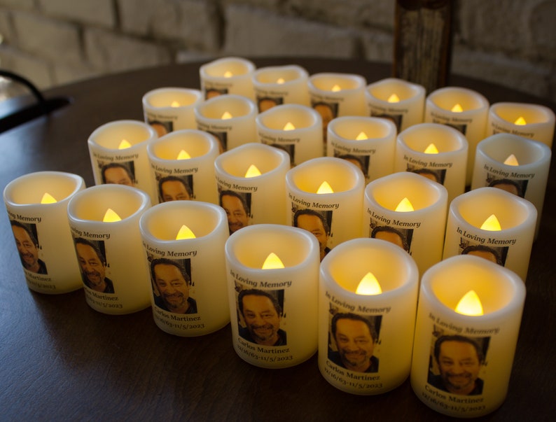 Personalized Memorial Mini Candle Funeral Favors For Loss Of Loved One image 7