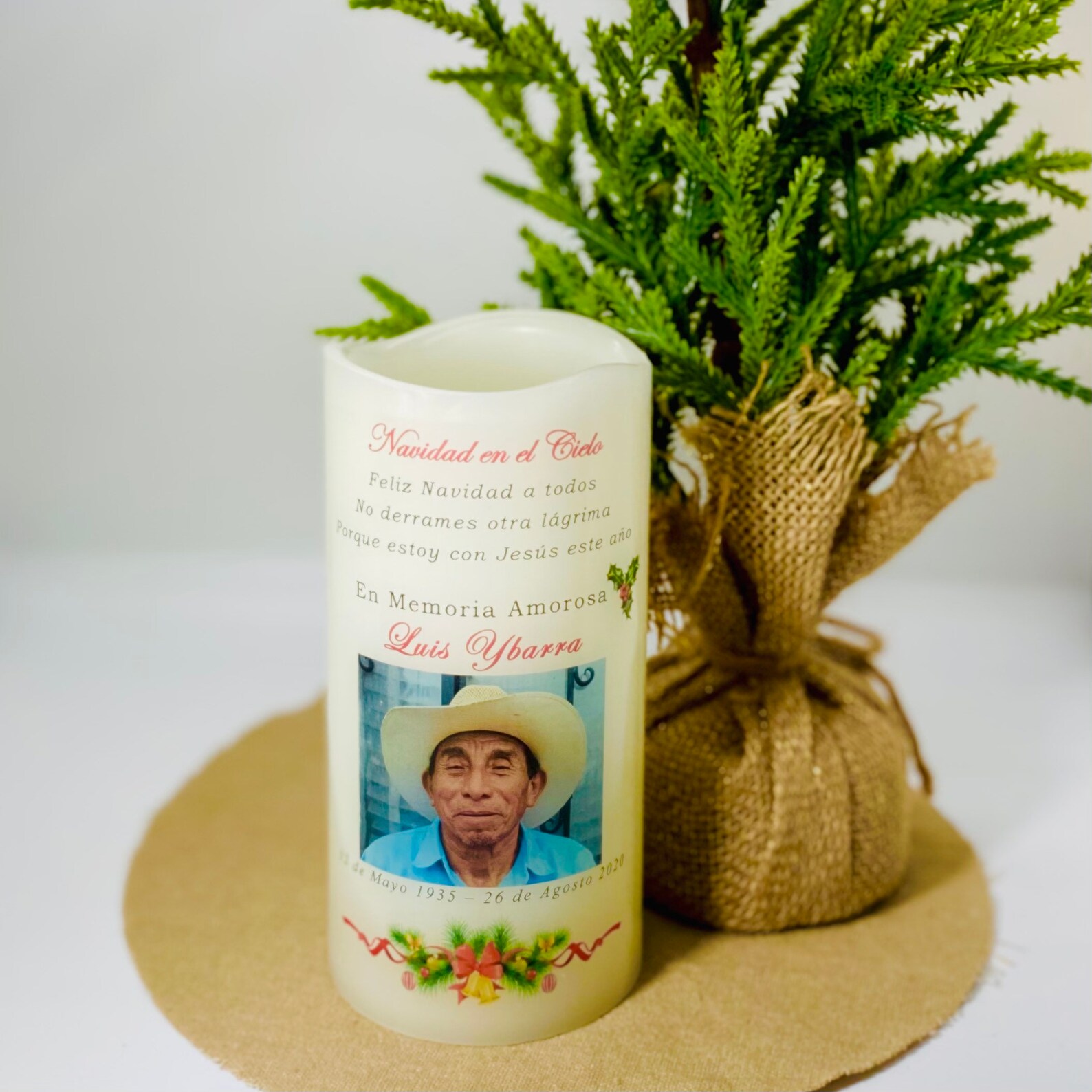 Spanish Christmas Memorial Candle Etsy