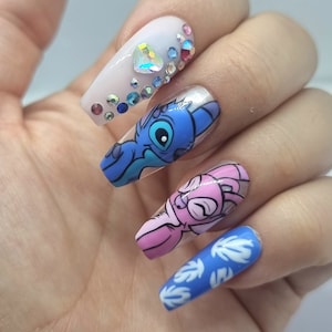 Stitch Nail Decals - Waterslide Decals - Nail Art - Nail Stickers
