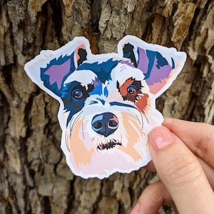 Schnauzer Stickers, Schnauzer Vinyl Matte Stickers, Schnauzer Dog Puppy Kiss-Cut Stickers