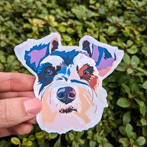 Winston & Bear Lot De 2 Stickers Muraux En Forme De Chien Schnauzer
