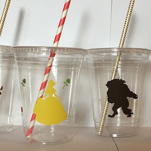 Beauty and the Beast Party Cups  Beauty and the Beast Birthday Party Cups, Beauty and the Beast Inspired Cups