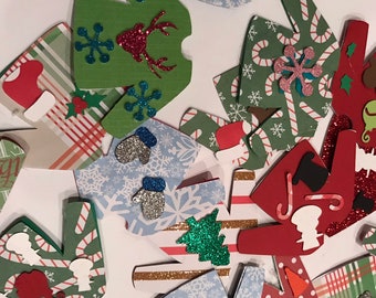 Ugly Sweater Die Cuts, Christmas Die Cuts, Christmas Confetti, Ugly Sweater Confetti, Winter Confetti, Sweaters, Ugly Sweater Embellishment