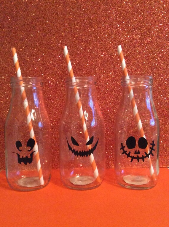 Halloween Vintage Milk Bottles | Etsy