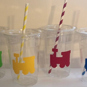 Train Party Cups, Train Birthday Party Cups, Little Boy Train Birthday Party Cups, Choo Choo Train Party Cups, Train Shower Party Cups