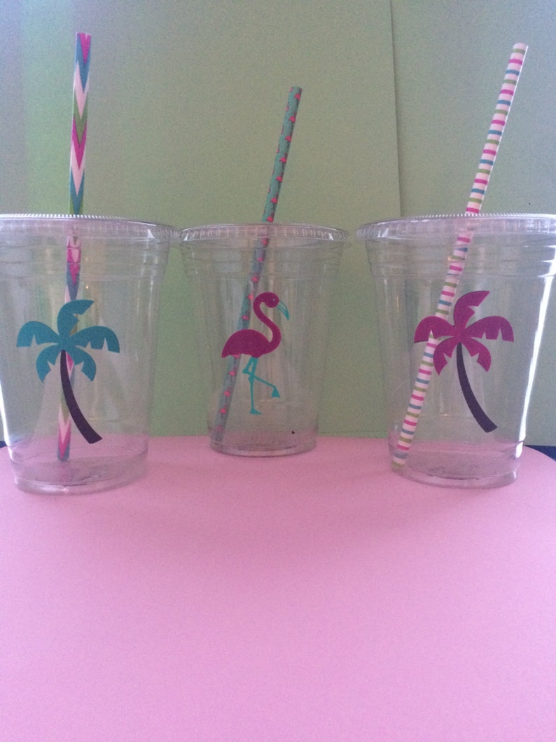Beach Party Cups Beach Birthday Party Cups Summer Party Etsy