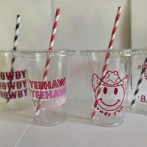 Cowgirl Cups, Cowgirl Birthday Cups, Cowgirl Birthday Party Supplies, Cowgirl Baby Shower Cups, Cowgirl Birthday Party