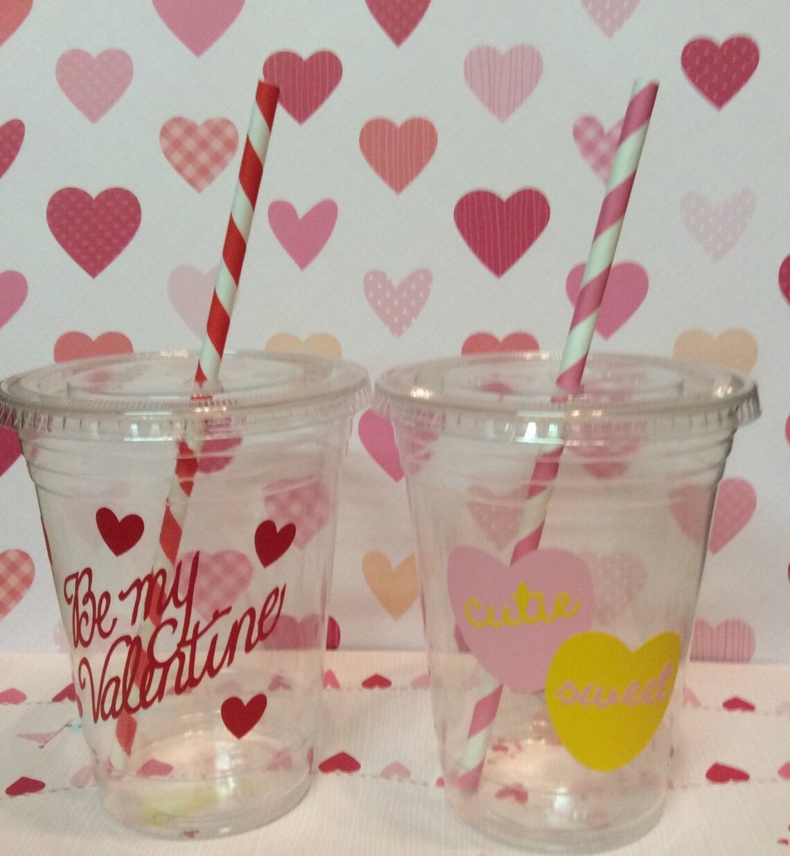 Valentines Party Cups Etsy