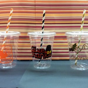Thanksgiving Cups, Turkey Cups, Fall Cups, Pilgrim Cups, Thanksgiving Table Cups, Table Ware, Thanksgiving Tableware