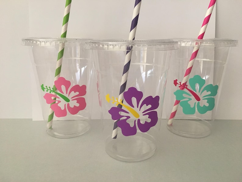 Hawaiian Luau Party Cups