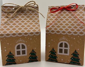 Christmas Treats, Christmas Treat Bag, Christmas Home, Cottage, Cart Stock house, Christmas Decorations, o Holiday Treat Bag