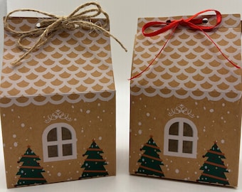 Christmas Treats, Christmas Treat Bag, Christmas Home, Cottage, Cart Stock house, Christmas Decorations, o Holiday Treat Bag