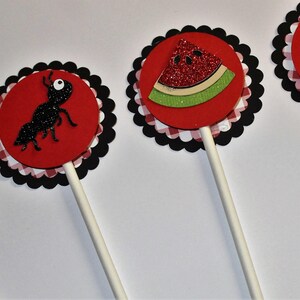 Ant & Watermelon Picnic Cupcake Toppers, Ant Picnic Party, Watermelon ...