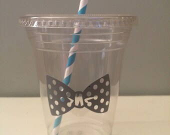 Bow Tie Cups, Baby Shower Cups, Birthday Party Bow Tie Cups, Baby Shower Bow Tie Cups, Bachelor Party Cups, Boy Birthday Party Cups