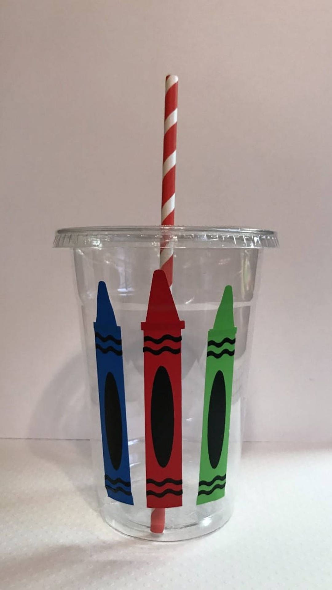 Crayon Party Cup Crayon Birthday Party Cups Crayon Inspired Etsy
