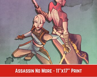Assassin No More Poster 11x17 Fine Art Prints - Clone Wars Bad Batch Drawing Illustration