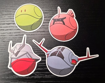 Pegatinas de vinilo de Mobile Suit Gundam Wave 3 - Variantes de Haro, Char Aznable, Gelgoog y Zeong