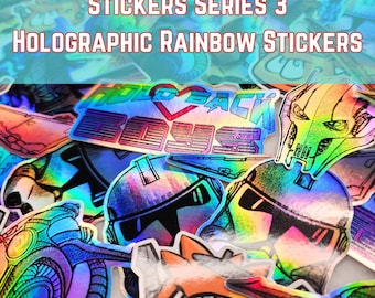 Galaxy Far Far Away - Star Destroyer Clone Trooper Sister Grievous Bane holografische regenboog vinyl stickers stickers duurzaam gebruik binnen/buiten