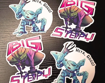 Pegatinas de vinilo de Mobile Suit Gundam Wave 4: Big Zam, Hygogg, War in the Pocket