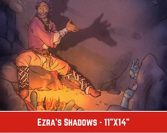 Ezra's Shadows 11x14 Fine Art Poster Prints Rebels Drawing