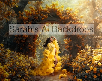 NINE Enchanted Garden Floral Digital Backdrops, Maternity Backdrops, Studio Backdrops, Digital Backgrounds, Photography Backgrounds