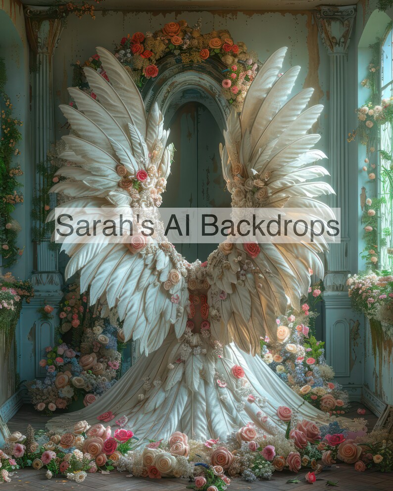 NINE Angel Wings 1 Fantasy Digital Backdrops, Maternity Backdrops ...