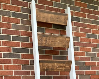 Northwest Indiana Pickup Only-NO Shipping Out of State- LaPorte Ladder, Farmhouse Style Blanket Ladder