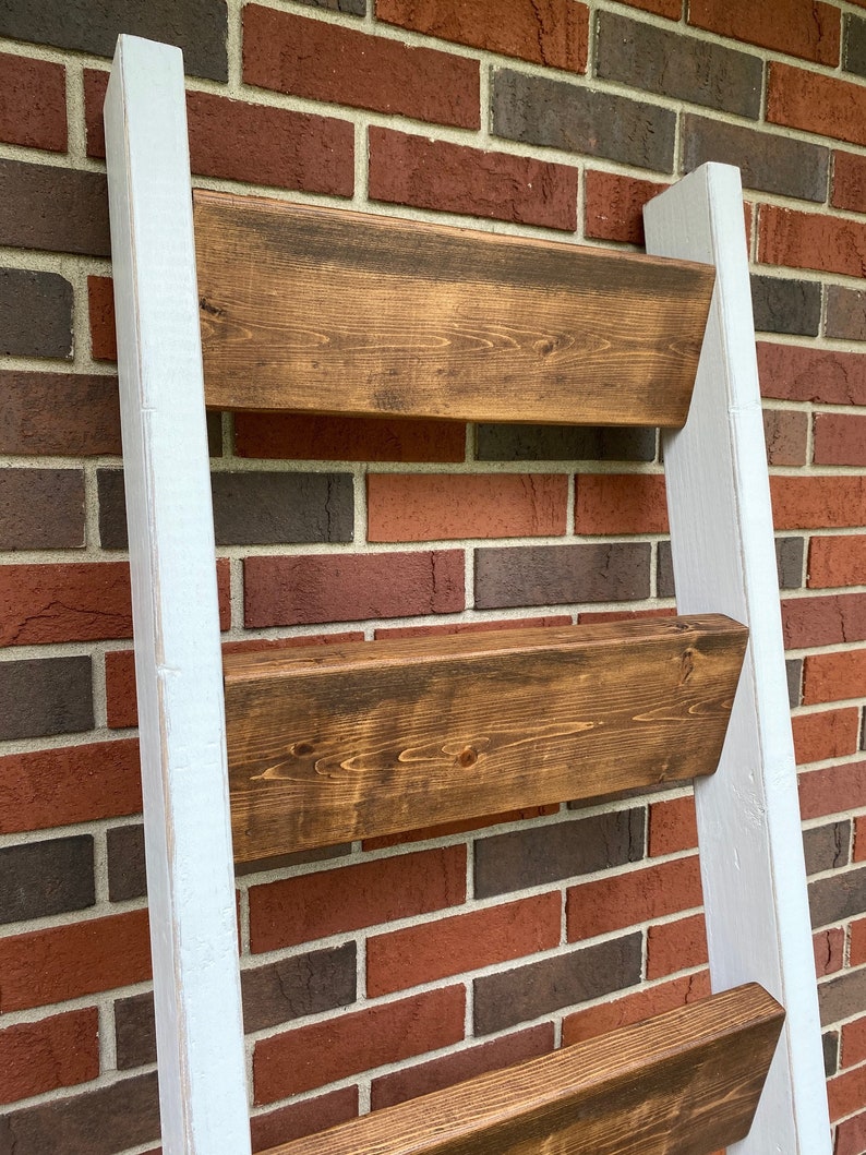 Northwest Indiana Pickup Only-NO Shipping Out of State LaPorte Ladder, Farmhouse Style Blanket Ladder image 3